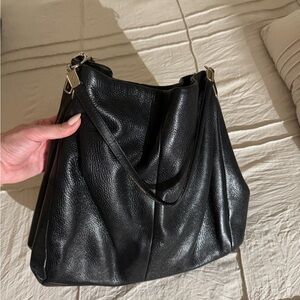 Coach Black Leather Hobo Bag